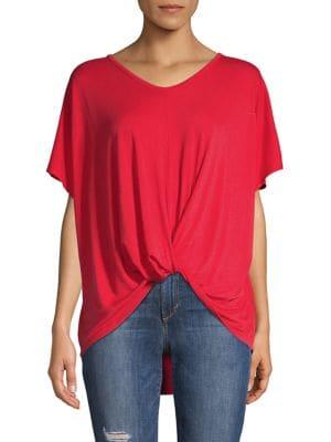 Tresics Luxe Dolman-sleeve Twist-front Top
