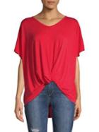 Tresics Luxe Dolman-sleeve Twist-front Top