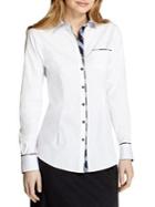 Brooks Brothers Contrast Tie-trim Blouse