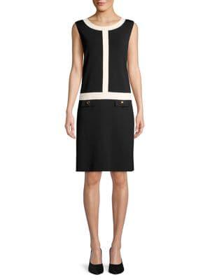 Anne Klein Roundneck Knee-length Dress