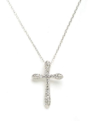 Lord & Taylor Pave Cross Pendant Necklace