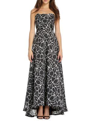 Ml Monique Lhuillier Off-the-shoulder Hi-lo Gown
