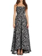 Ml Monique Lhuillier Off-the-shoulder Hi-lo Gown