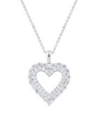 Lord & Taylor Diamond Heart Pendant Necklace