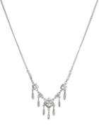 Carolee Social Soiree Crystal And Silver Small Frontal Necklace