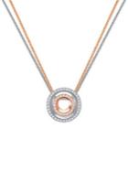 Lovesome Set Of Two Swarovski Crystal Interlocking Circle Pendant Necklaces