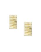 House Of Harlow Pyramid Accented Rectangular Stud Earrings