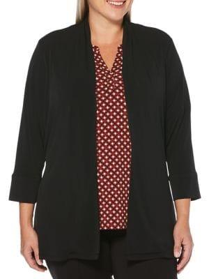 Rafaella Plus Knit Open-front Cardigan