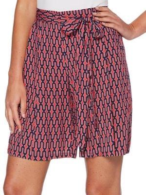 Rafaella Paradise Printed Tie-waist Shorts