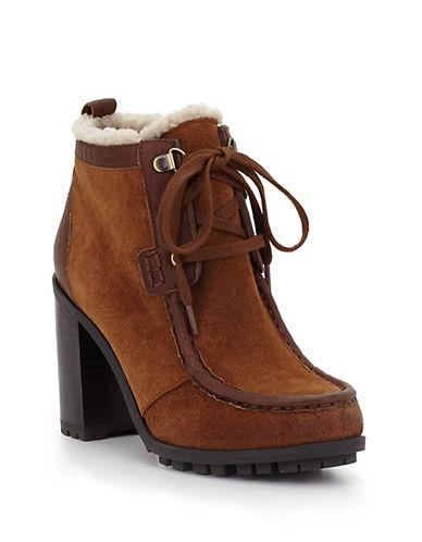 Sam Edelman Madge Suede Sherpa-lined Lug Sole Ankle Boots