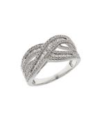 Lord & Taylor Diamond And 14k White Gold Ring 0.75tcw