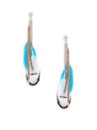Design Lab Lord & Taylor Feather Linear Drop Earrings