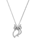 Lord & Taylor Black Diamond, Diamond And Sterling Silver Pendant Necklace