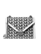 Michael Michael Kors Large Whitney Embellished Leather Crossbody Bag
