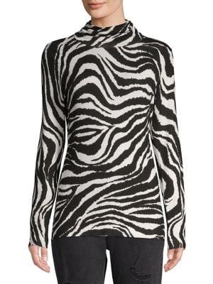 Context Zebra Ribbed Turtleneck