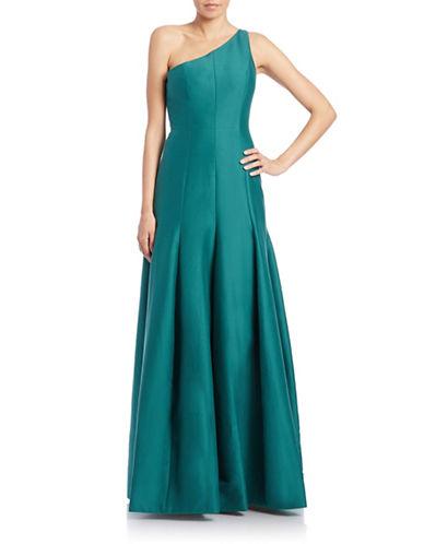 Halston Heritage One-shoulder Faille Gown