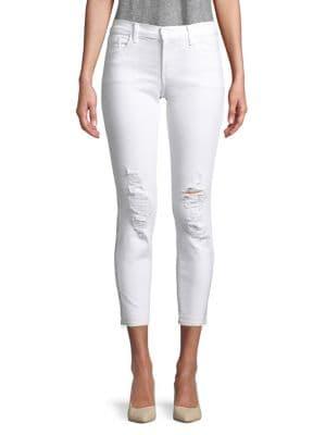 J Brand 9326 Distressed Low-rise Cropped Skinny Jeans
