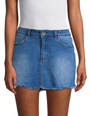 Design Lab Faded Denim Skort