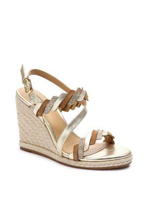 Tahari Waver Metallic Espadrille Wedge Sandals