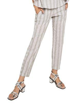 Bcbgeneration Striped Drawstring Ankle Pants