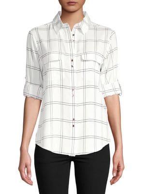 Ivanka Trump Long-sleeve Plaid Shirt