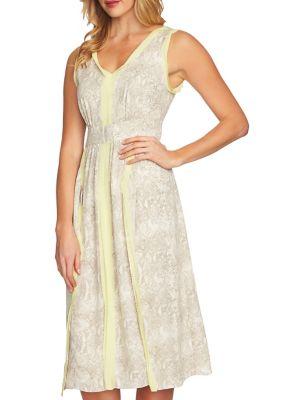 Cece V-neck Canyon Ruffled Dress