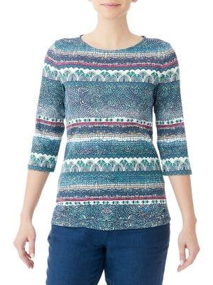 Olsen Horizontal Print Tee