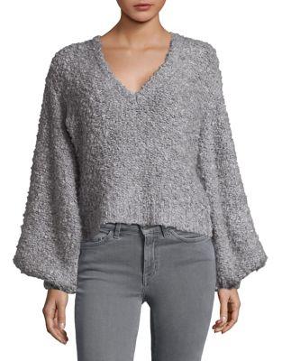 Cmeo Collective Knit Bishop-sleeve Top