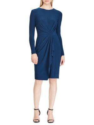 Lauren Ralph Lauren Pleated Jersey Dress
