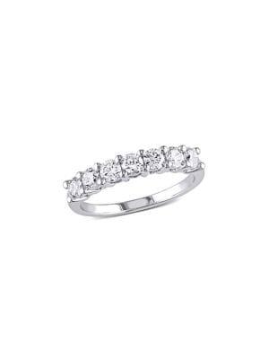 Sonatina 14k White Gold & Diamond Anniversary Band Ring