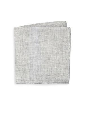 Black Brown Cotton & Linen Pocket Square