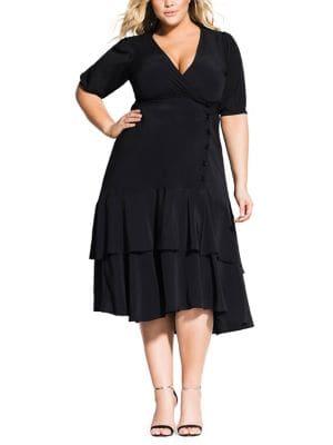 City Chic Plus Delight Button-front Dress