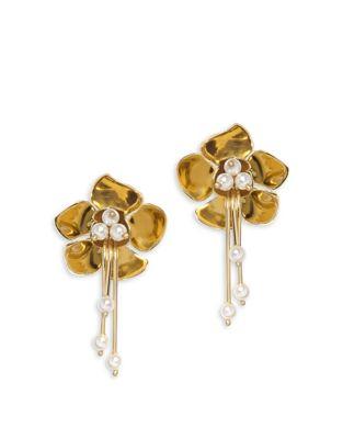 Vince Camuto Amazonian Pearl Clip Earrings