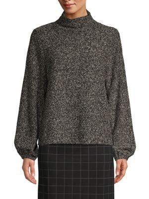 Lord & Taylor Petite Balloon-sleeve Textured Sweater