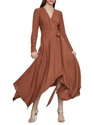 Bcbgmaxazria Handkerchief Hem Wrap Dress