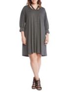 Karen Kane Plus Cross-front Taylor A-line Dress