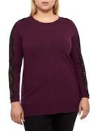 Addition Elle Michel Studio Plus Lace Trim Sweater