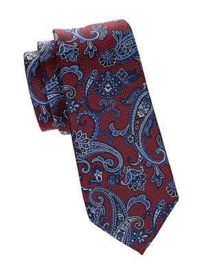 Black Brown Paisley Narrow Tie