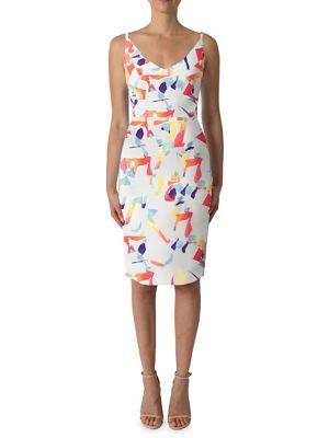 Black Halo Jevette Printed Sheath Dress