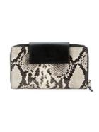 Allsaints Snake-print Foldover Leather Wallet