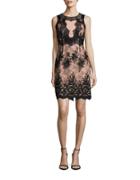 Ivanka Trump Lace-topped Sleeveless Sheath Dress