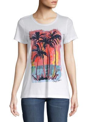 Tommy Bahama Watercolor Palm Tee Tee