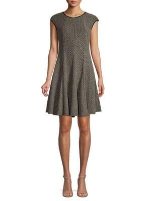 Gabby Skye Mesh Link-print Mini Dress