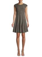 Gabby Skye Mesh Link-print Mini Dress