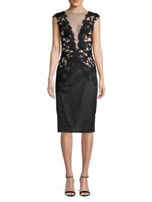 Mandalay Illusion Sheath Dress