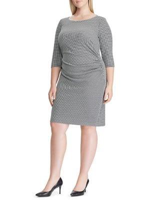 Lauren Ralph Lauren Plus Knit Jacquard Sheath Dress