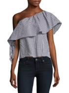Design Lab Lord & Taylor Cotton Gingham Blouse