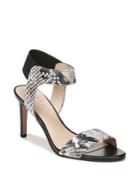 Franco Sarto Pacey Snake-embossed Cutout Leather Sandals