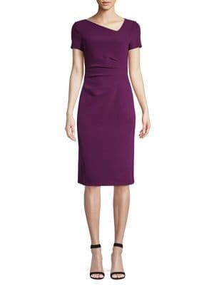 Donna Karan Ruched Side Sheath Dress