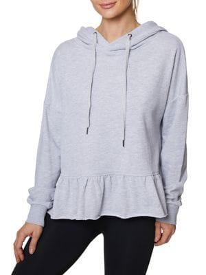 Betsey Johnson Heathered Peplum Hoodie